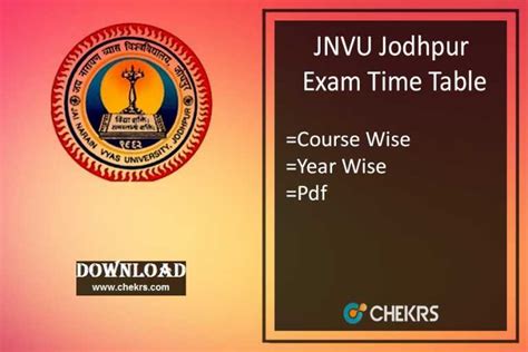 RTU Time Table 2022: Check Semester Exam Date Sheet .